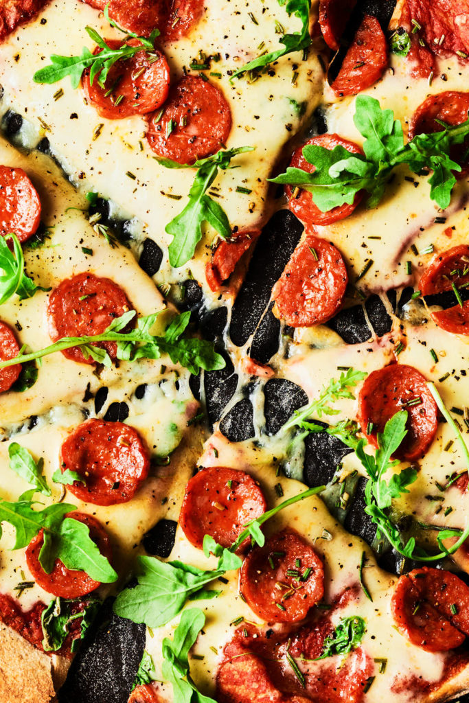 Macro pizza by rob morris food photographer and food stylist, with own studio in Sussex, food brands, menu photography, advertising food, cookbooks, magazines, supermarkets